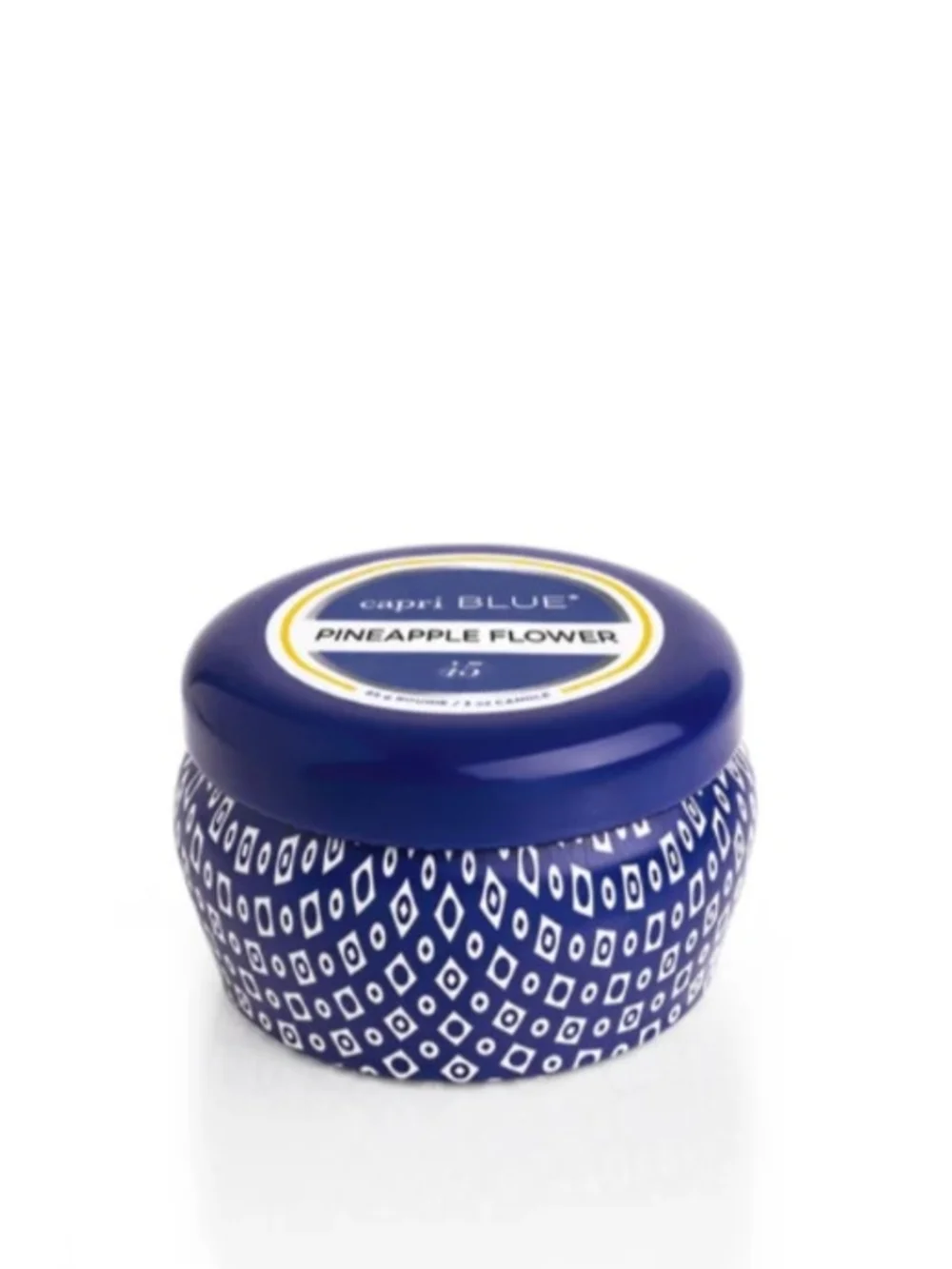 capri BLUE Pineapple Flower Small Candle Jar - Blue